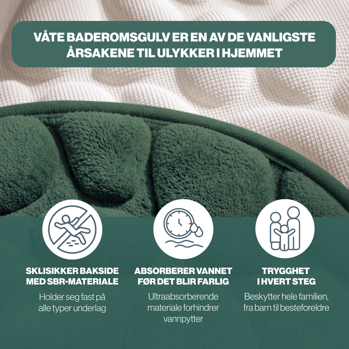 BØLGESTEN® RUND BADEMATTE